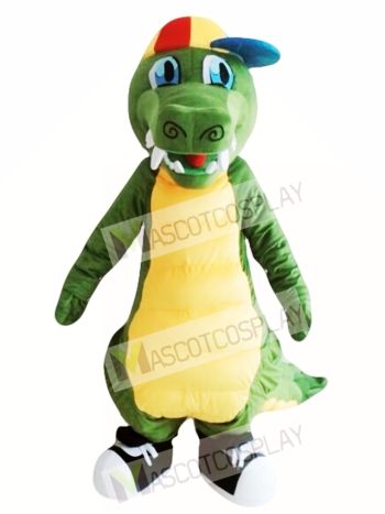 Adult Green Dinosaur Mascot Costume