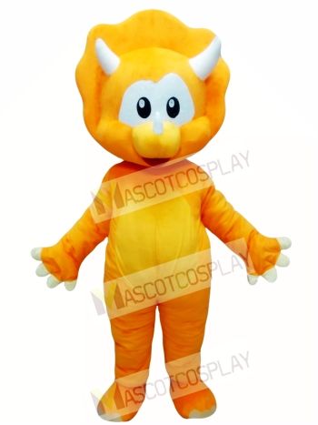 Orange Dinosaur Mascot Costume
