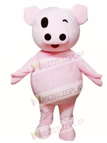 Cute Pink Pig Mascot Costume