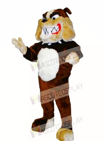 Brown Bulldog Mascot Costume  