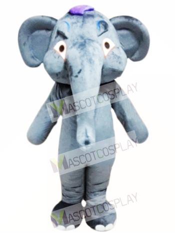 Grey Adult Elephant Mascot Costume