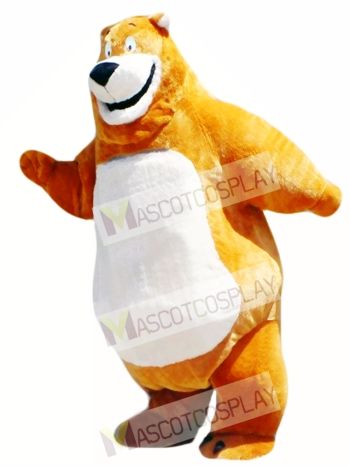 Happy Brown Bear Mascot Costume  