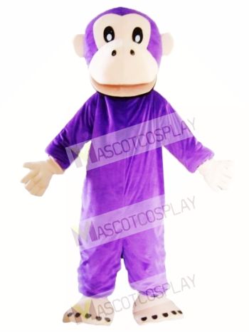 Adult Purple Gorilla Mascot Costume