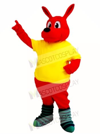 Cute Red Kangaroo Mascot Costume