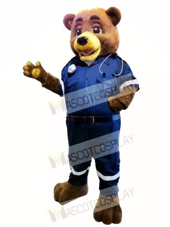 Police Bear Mascot Costume