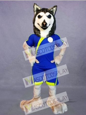 Football Husky Dog Mascot Costume
