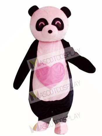 Pink Panda Mascot Costume