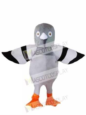 Cartoon Grey Pigeon Mascot Costume