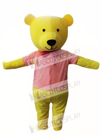 Yellow Bear Mascot Costume  