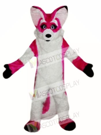 Fursuit Pink Fox Mascot Costume