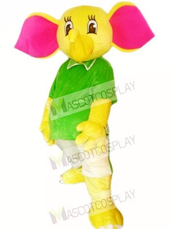 Yellow Elephant Mascot Costume  