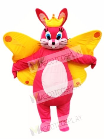 Butterfly Easter Bunny Mascot Costume  