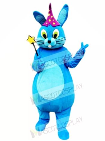Blue Easter Bunny Rabbit Mascot Costume