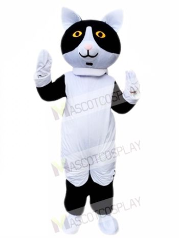Black White Cat Mascot Costume