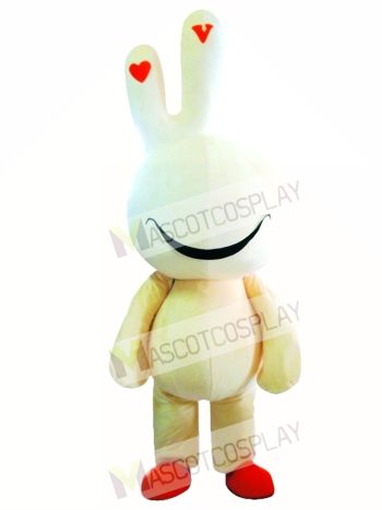 Yellow Cute Easter Bunny Bug Rabbit Mascot Costume