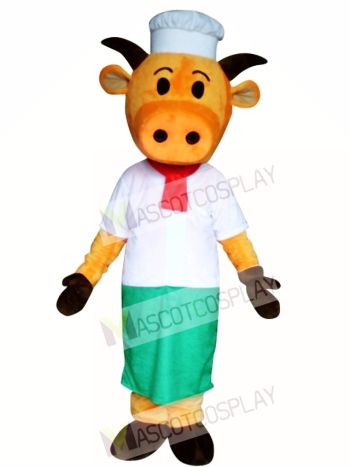Hat Orange Cow Mascot Costume