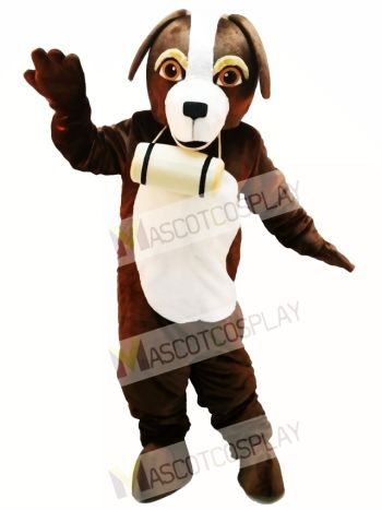 Cute St. Bernard Dog Mascot Costume