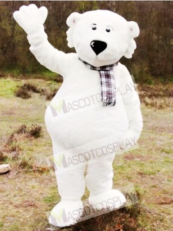 White Walker Polar Bear Mascot Costume