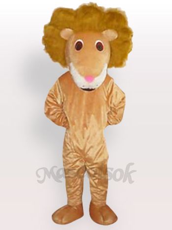 Lion of Curving Hair Adult Mascot Costume