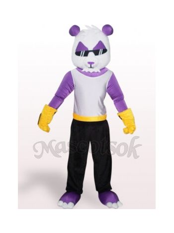 Purple Panda Plush Adult Mascot Costume