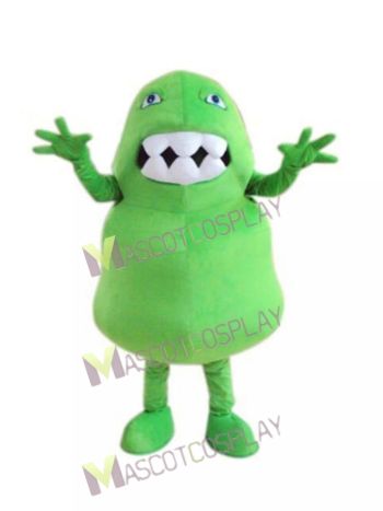 Green Germ Mascot Costume Green Bacteria Monster 