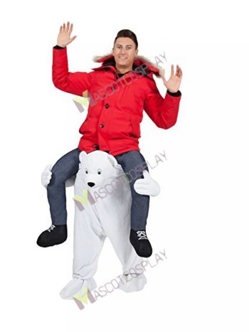 Polar Bear Carry Me Mascot Costume White Bear Mascot