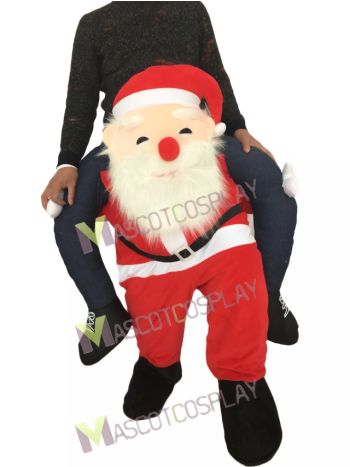 Piggyback Santa Claus Carry Me Ride Father Christmas Mascot Costume 