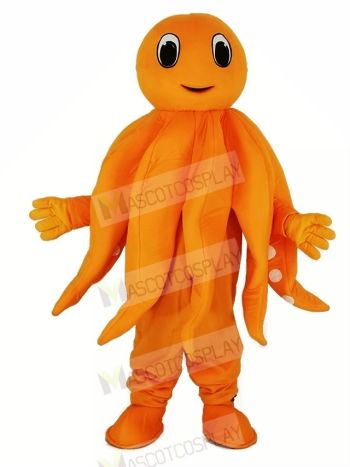 Orange Octopus Plush Adult Mascot Costume Cartoon