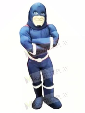 Blue Super Hero Mascot Costume 