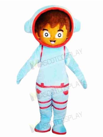 Blue Astronaut Mascot Costume 