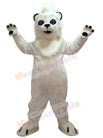 White Lion Mascot Costume