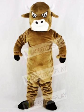 Brown Bull Mascot Costume College	