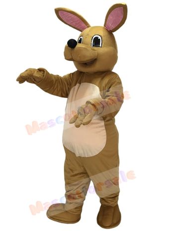 Cute Tan Kangaroo Mascot Costume