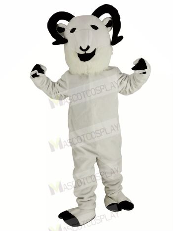 New White Sheep Big Horned Mascot Costume Animal