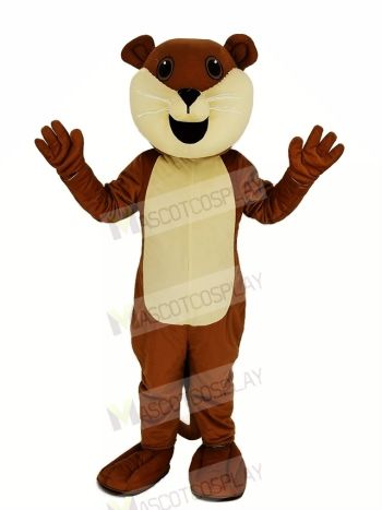 Brown Ollie Otter Mascot Costume Animal