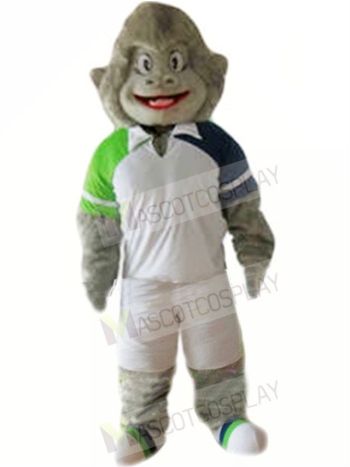 Sporty Grey Gorilla Mascot Costume 