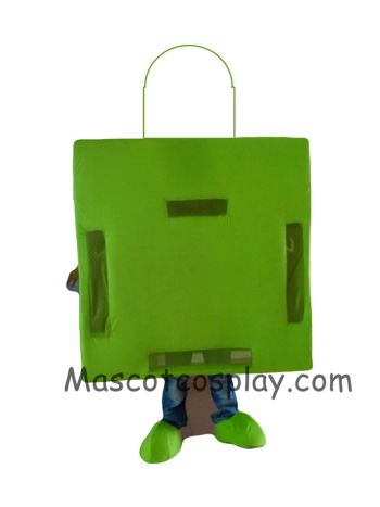 All Green Shopping Bag Mascot Costume for Adults Holiday Special Clothing