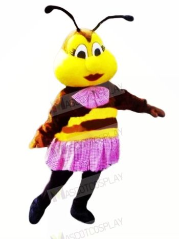 Beautiful Bee with Purple Skirt Mascot Costumes Animal