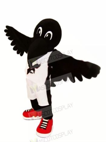 Black Crow with Red Shoes Mascot Costumes Animal