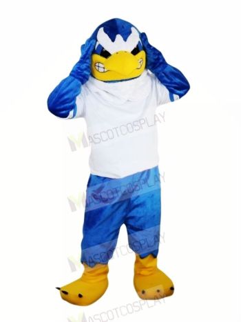 Blue Falcon with White T-shirt Mascot Costumes Animal