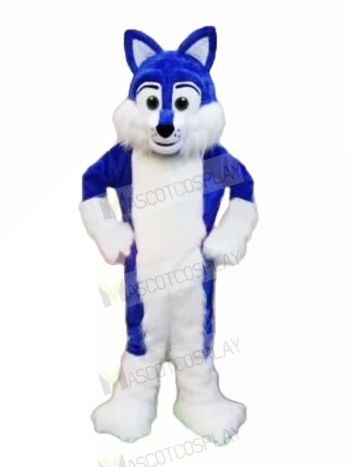 Blue Furry Husky Mascot Costumes Animal