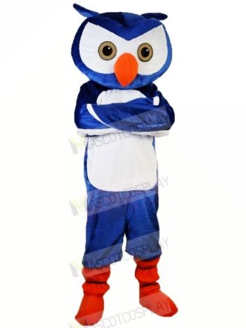 Blue Owl with Orange shoes Mascot Costumes Animal