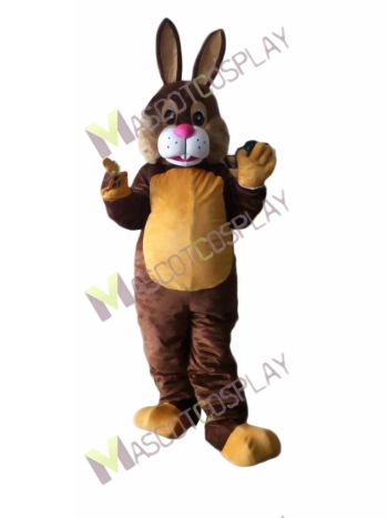 Brown Bunny Mascot Costume 
