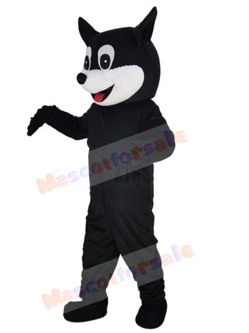 Cute Happy Black Cat Mascot Costume Animal