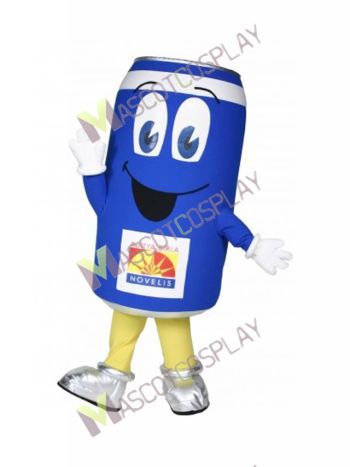 Blue Can Man Mascot Costume 