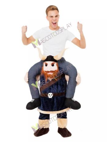 Piggyback Viking Carry Me Ride on Vikings Mascot Costume Saxon Medieval Christmas Xmas