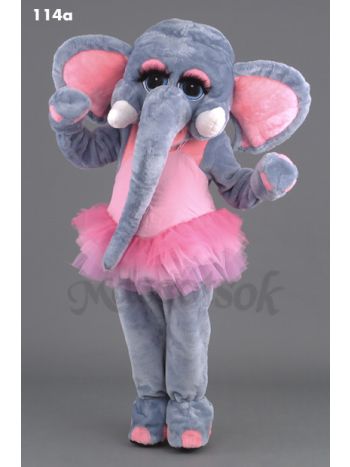New Pink Ballerina Elephant Mascot Costume
