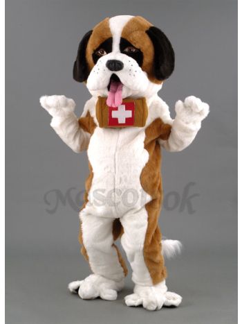 New St. Bernard Dog Costume Mascot