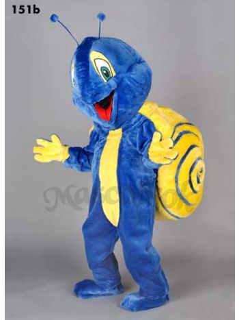 New Blue Snail Mascot Costume