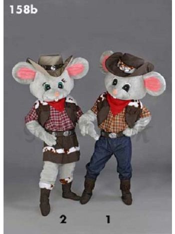 New Cowboy Mouse Mascot Costume
